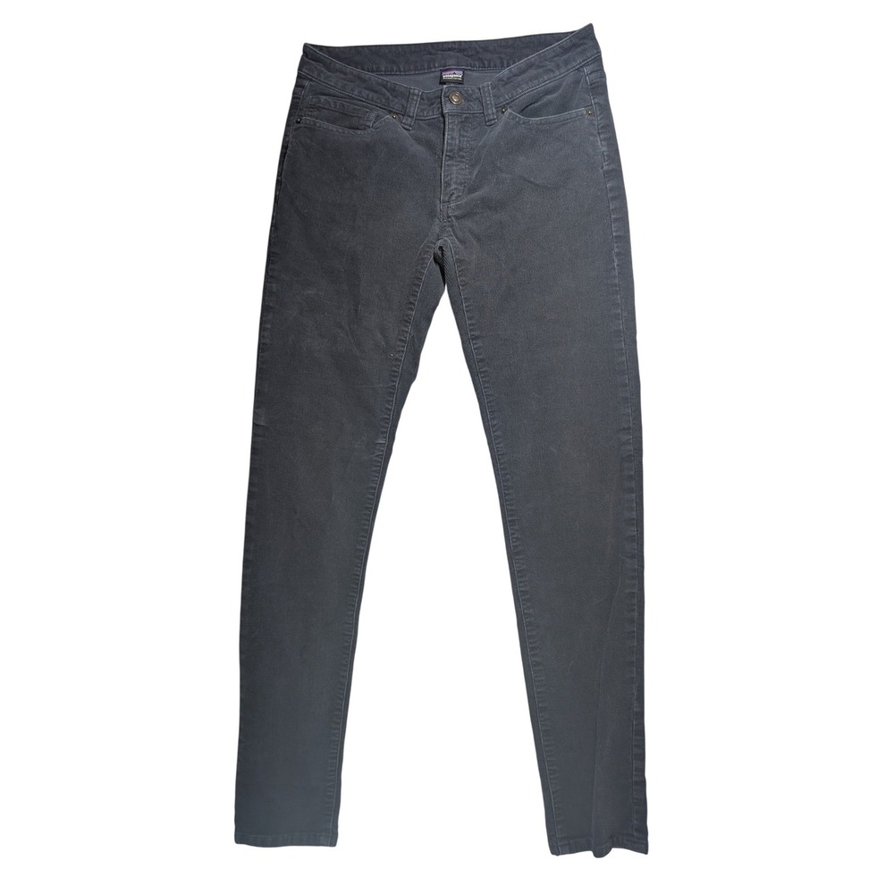 Patagonia Corduroy Pants Womens 28 Greyish Navy Organic Cotton Slim Stretch